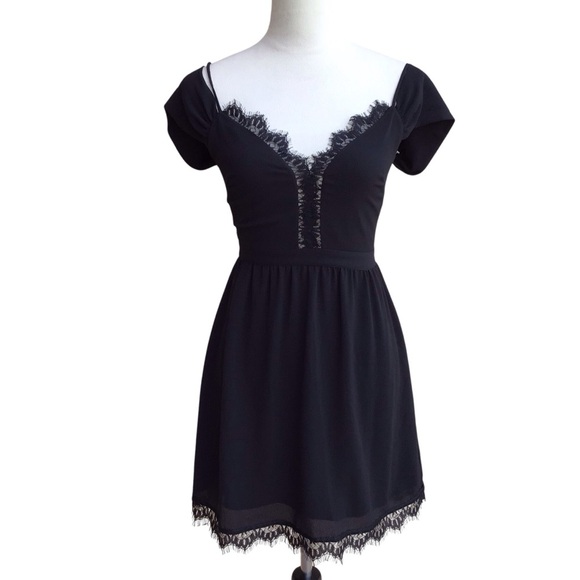WAYF Black Mini Dress Revolve Nordstrom NEW - Picture 4 of 9